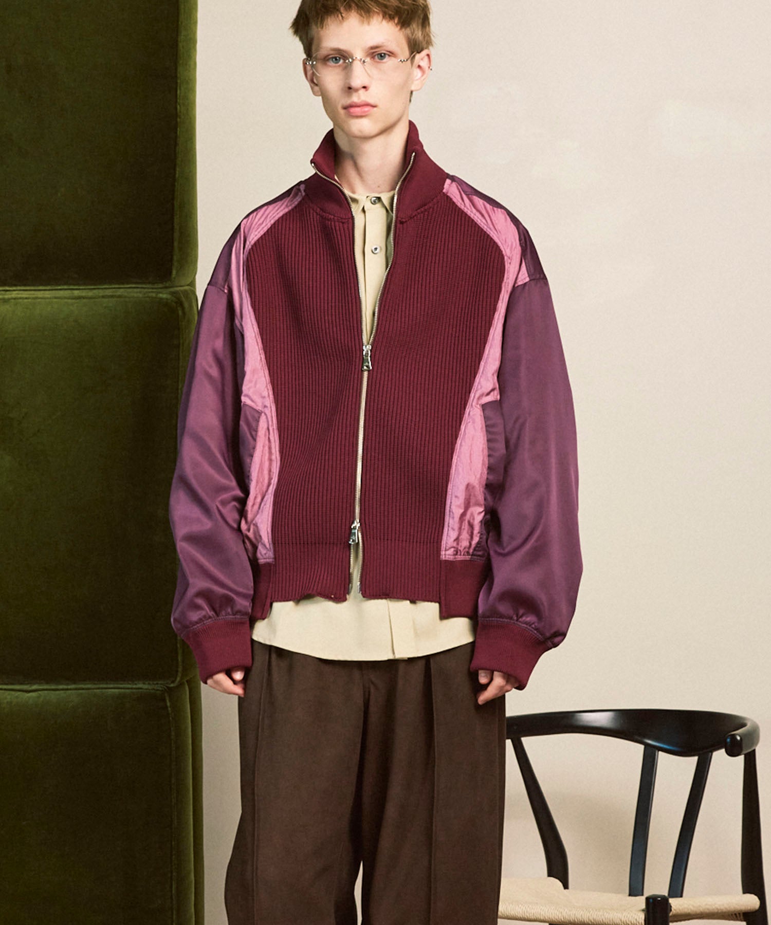 [预购]针织组合司机针织司机编织blouson