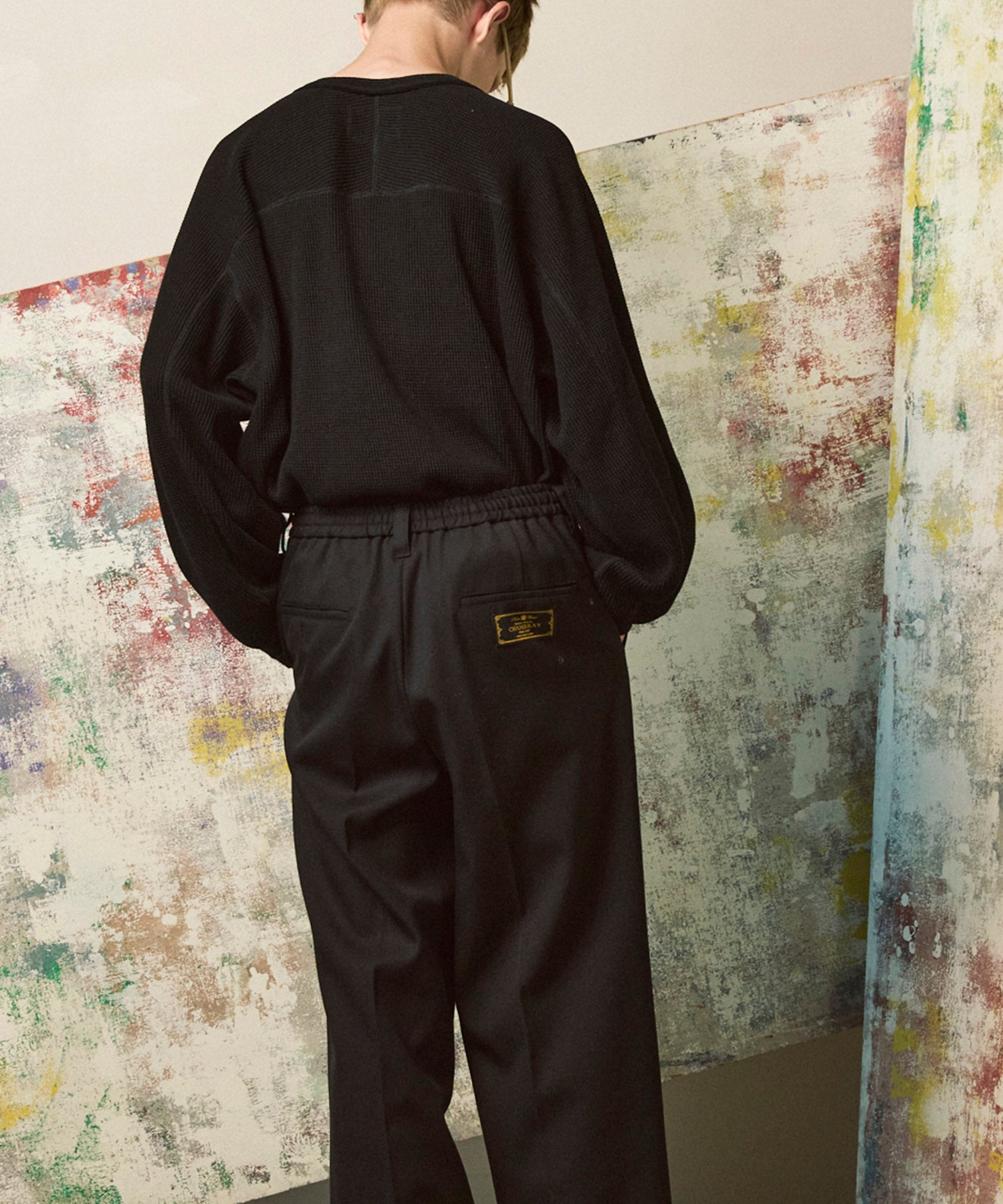 Prime-Over Crew Neck Long Sleeve Waffle T-Shirt