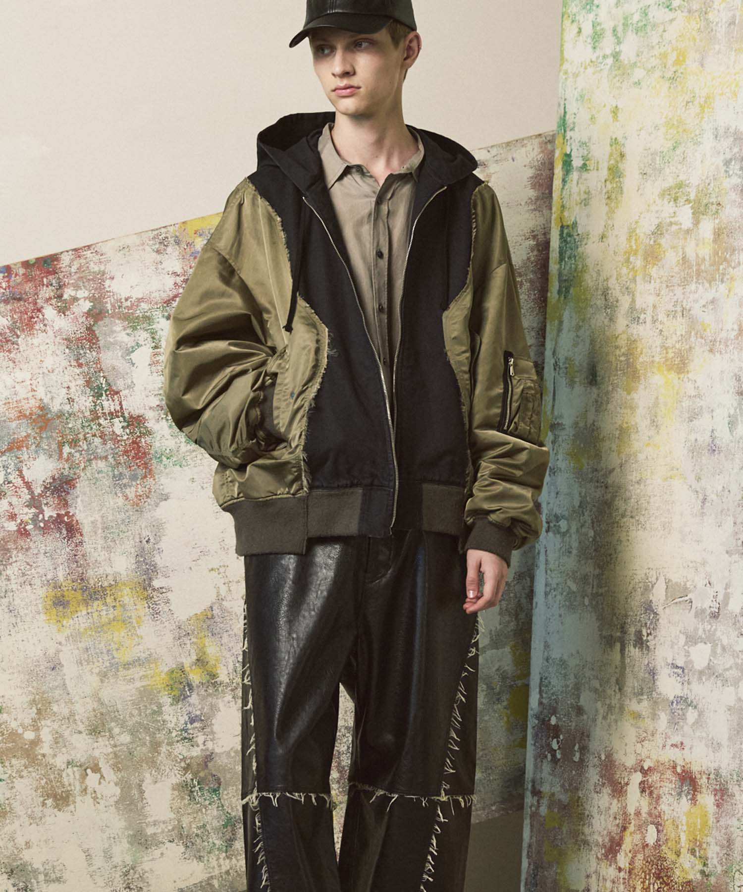 Different Material Docking Prime-Over Military Blouson