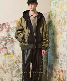 Different Material Docking Prime-Over Military Blouson