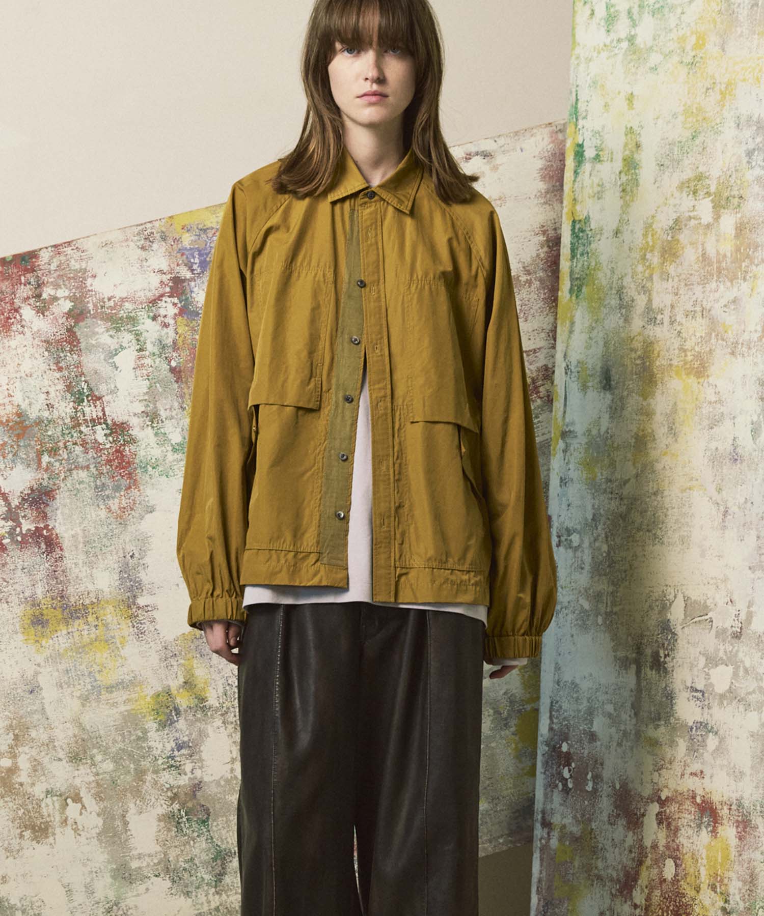 Prime-Over Raglan Sleeve Pocket Shirts Blouson