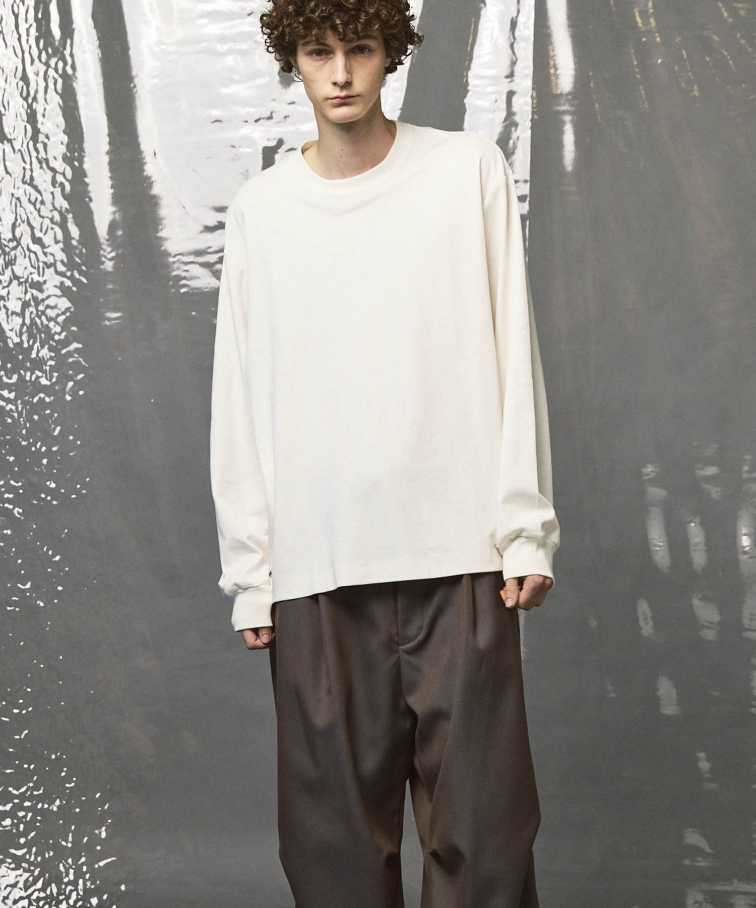 [ex] Prime-Over光滑的船员脖子长袖T恤