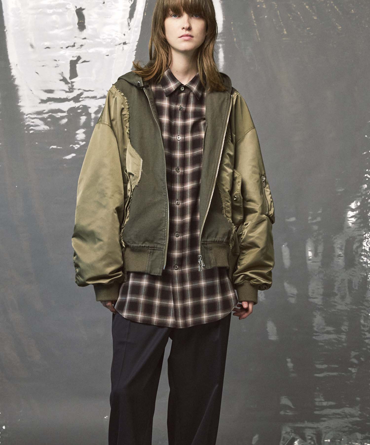 Different Material Docking Prime-Over Military Blouson