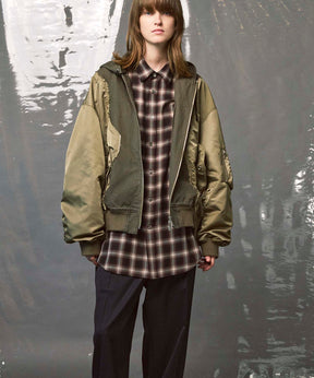 Different Material Docking Prime-Over Military Blouson