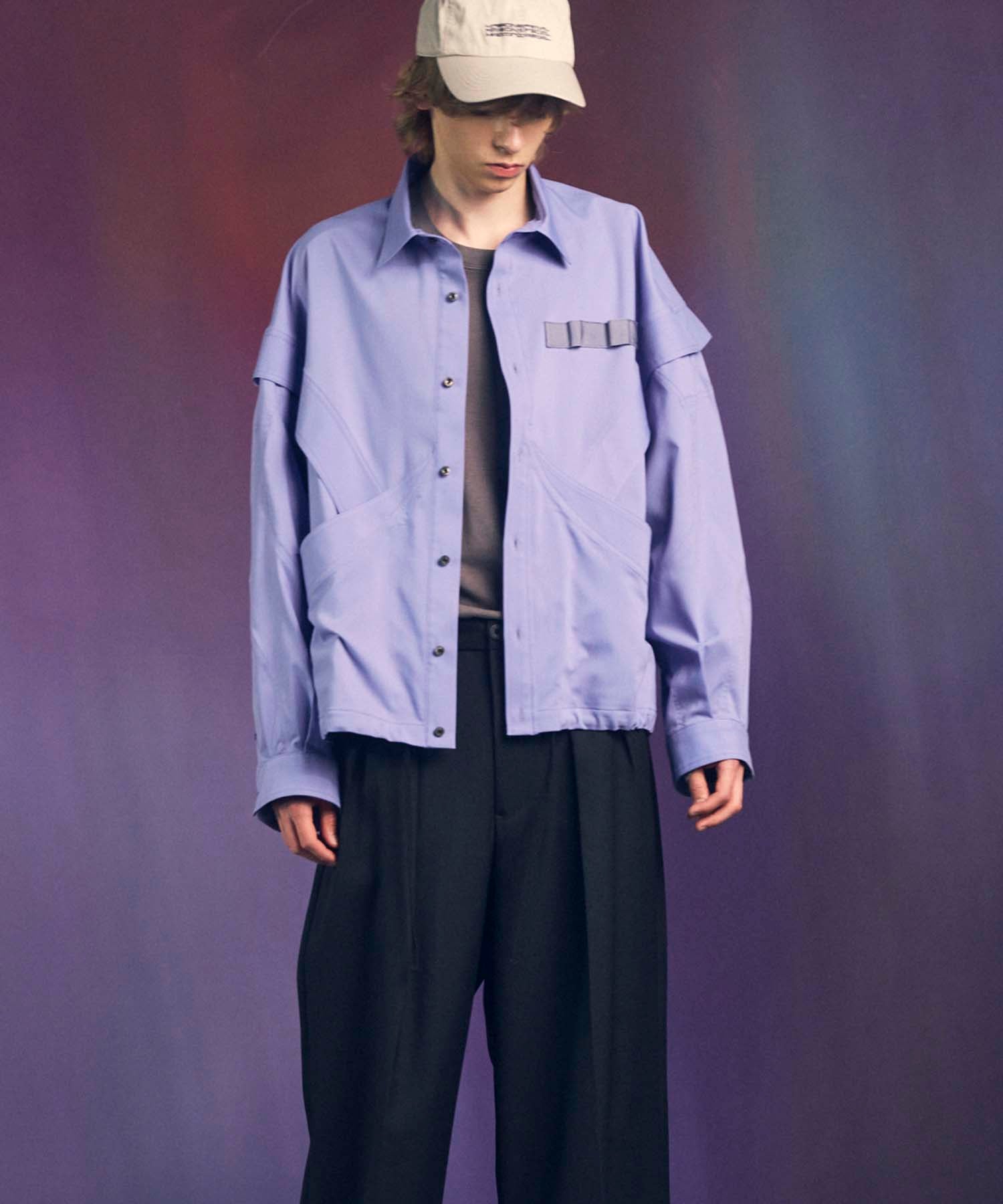 Prime-Over Curved Curve switching Regular Collar Shirt (Copy)