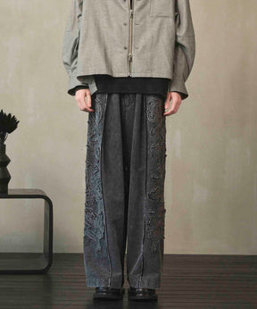 4 색 샹 브레이 세탁 가능한 양모 피크 라펠 더블 가슴 재킷