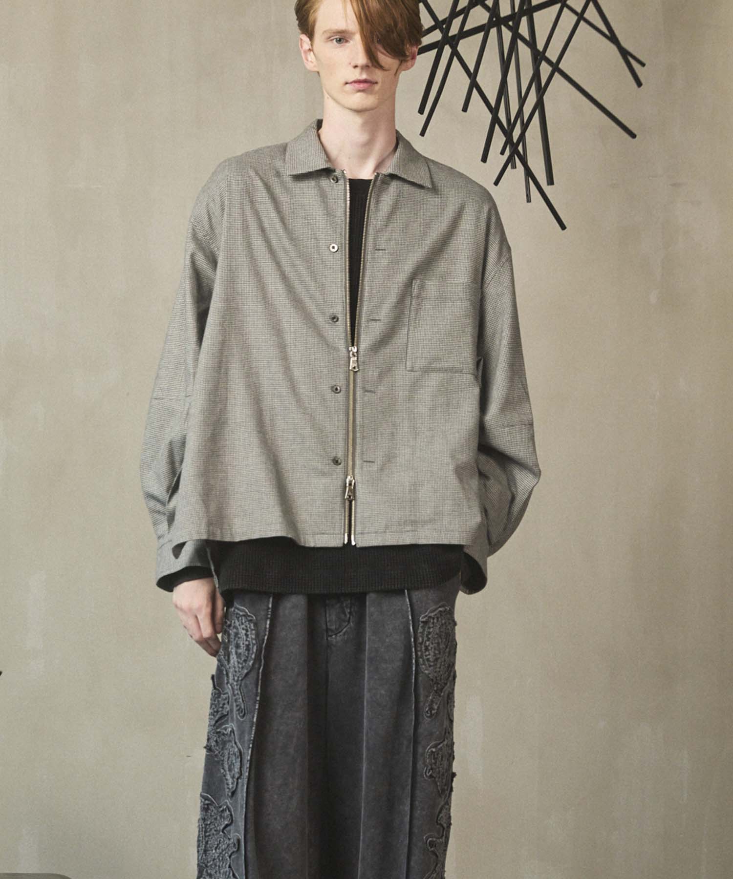 [Sales open at 12:00 on Saturday, September 13th] [Italian Dead Stock Fabric] Prime-Over 2way Zip Shirts