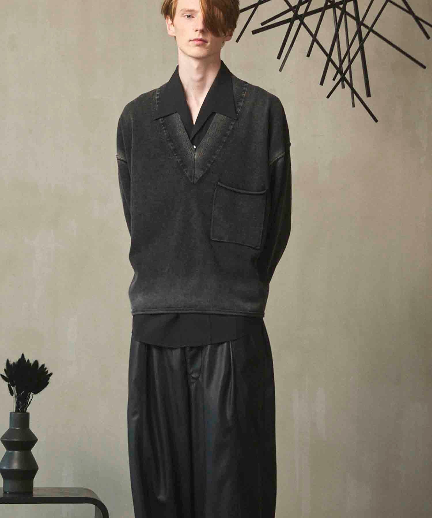 トップス MAISON SPECIAL Prime-Over Gradation Knit Gradation Short Length Prime-Over V-Neck Knit Pullover