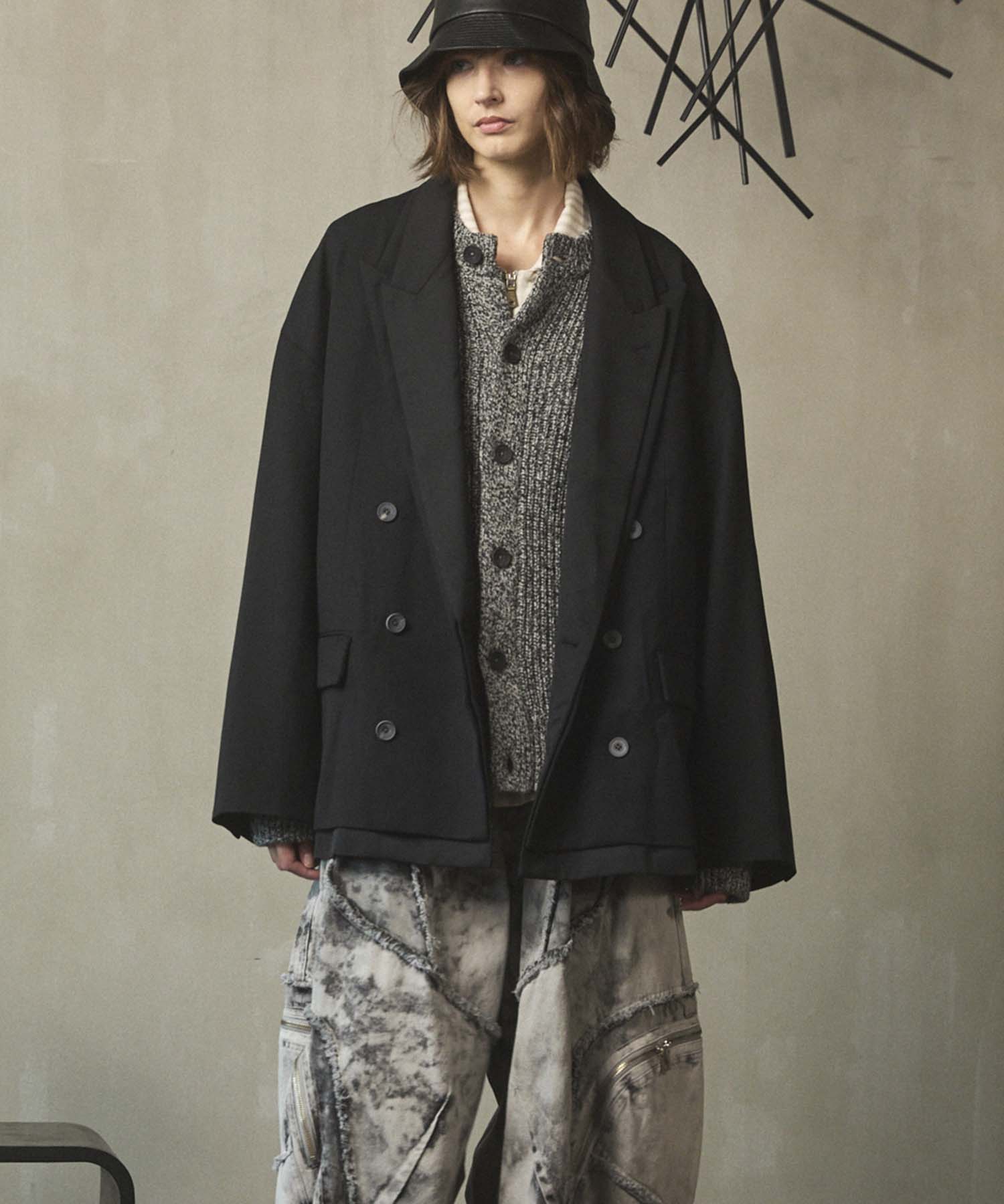 Prime-Over Layering Double Breasted Tailored Jacket