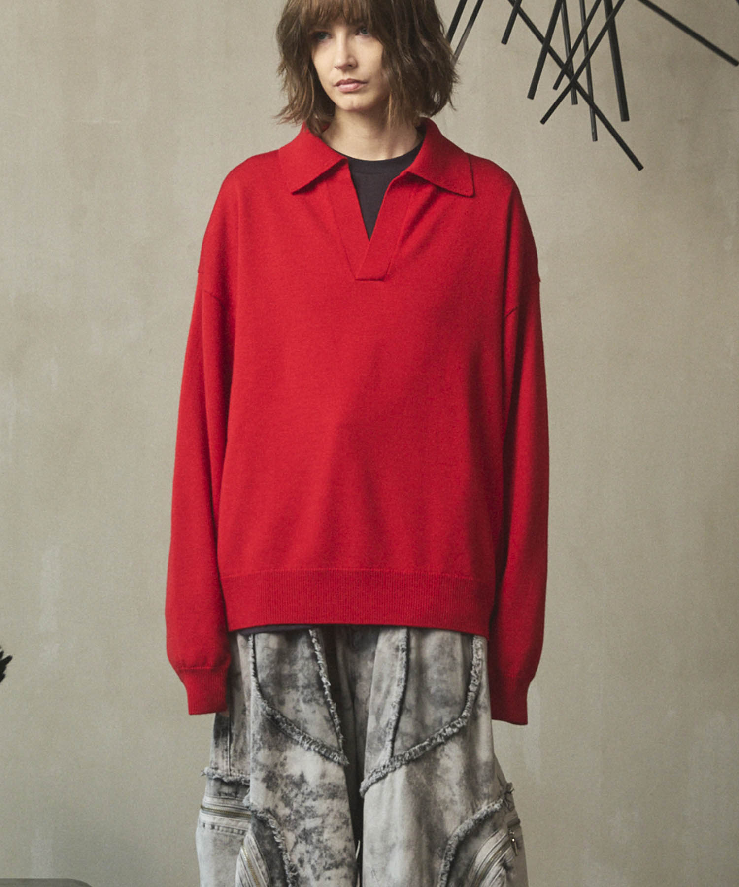 [25AW PRE-ORDER] Cashfeel Extra Fine Merino Wool Prime-Over Skipper Knit Pullover