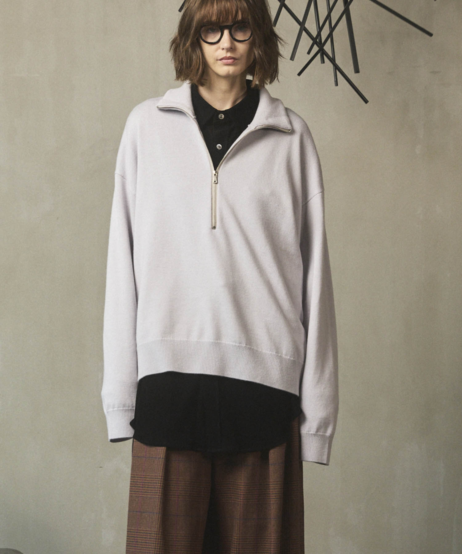 [25AW PRE-ORDER] Cashfeel Extra Fine Merino Wool Prime-Over Half Zip Knit Pullover