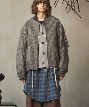 [Sale starts at 12:00 pm on Saturday, September 13th] [Italian Dead Stock Fabric] Prime-Over MA-1 Bomber Jacket