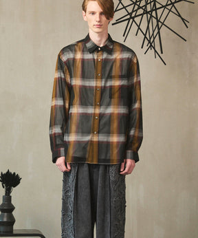 Prime-Over Cotton Organdy 일반 칼라 셔츠를 확인하십시오