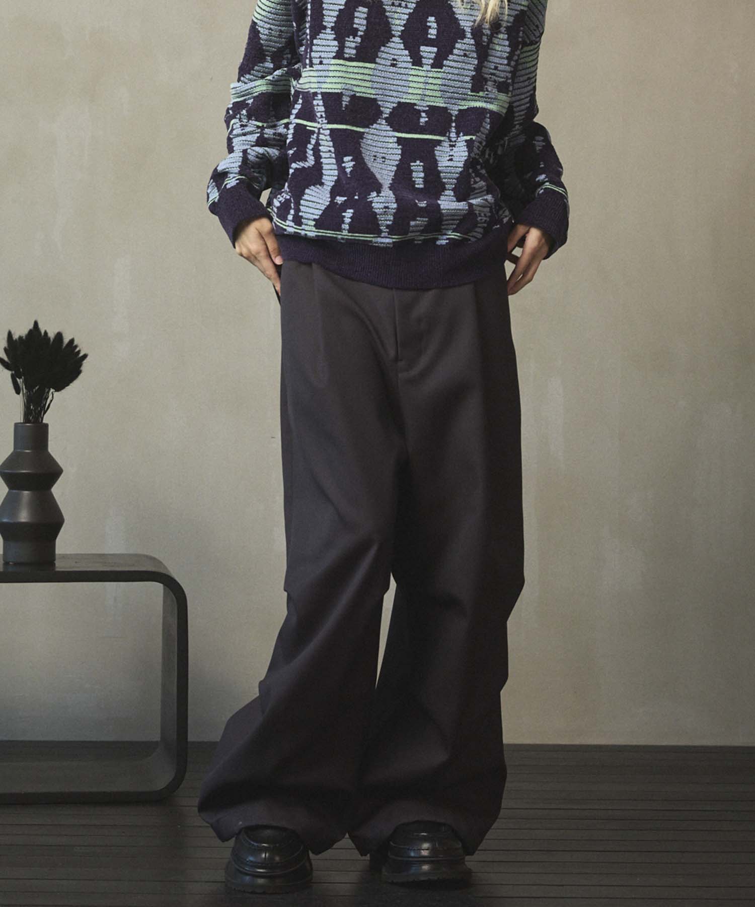 4 Colors Chambray Washable Wool Prime-Wide Snow Pants