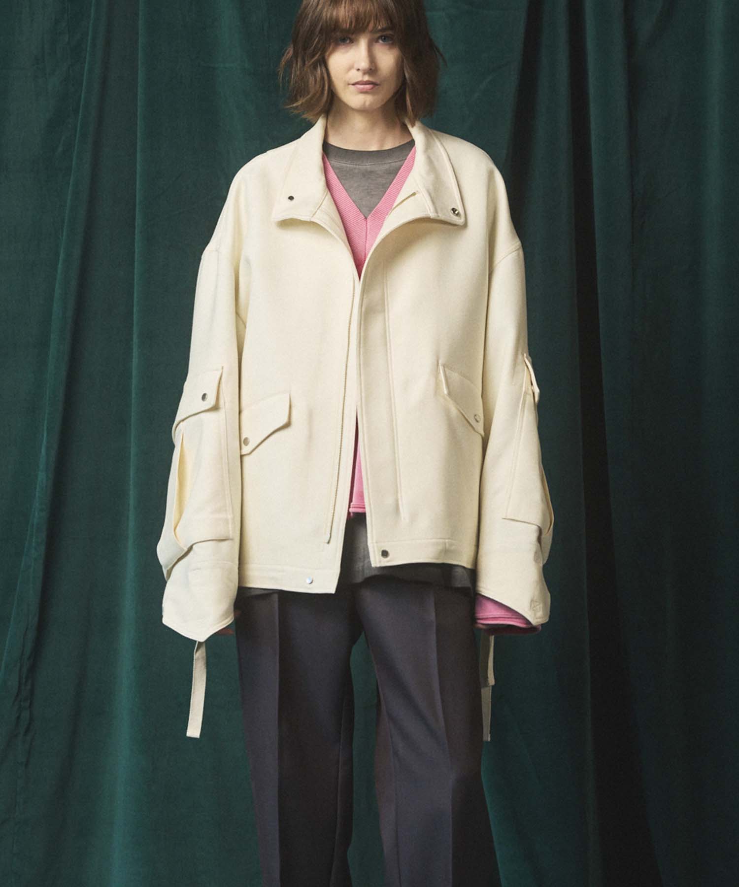 Prime-Over Cargo Big Poket Stand Collar Blouson