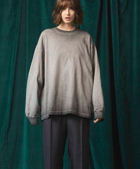 Gradation Dyed Prime-Over Crew Neck Long Sleeve T-Shirt