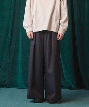 4 Colors Chambray Washable Wool Baggy Wide Pants