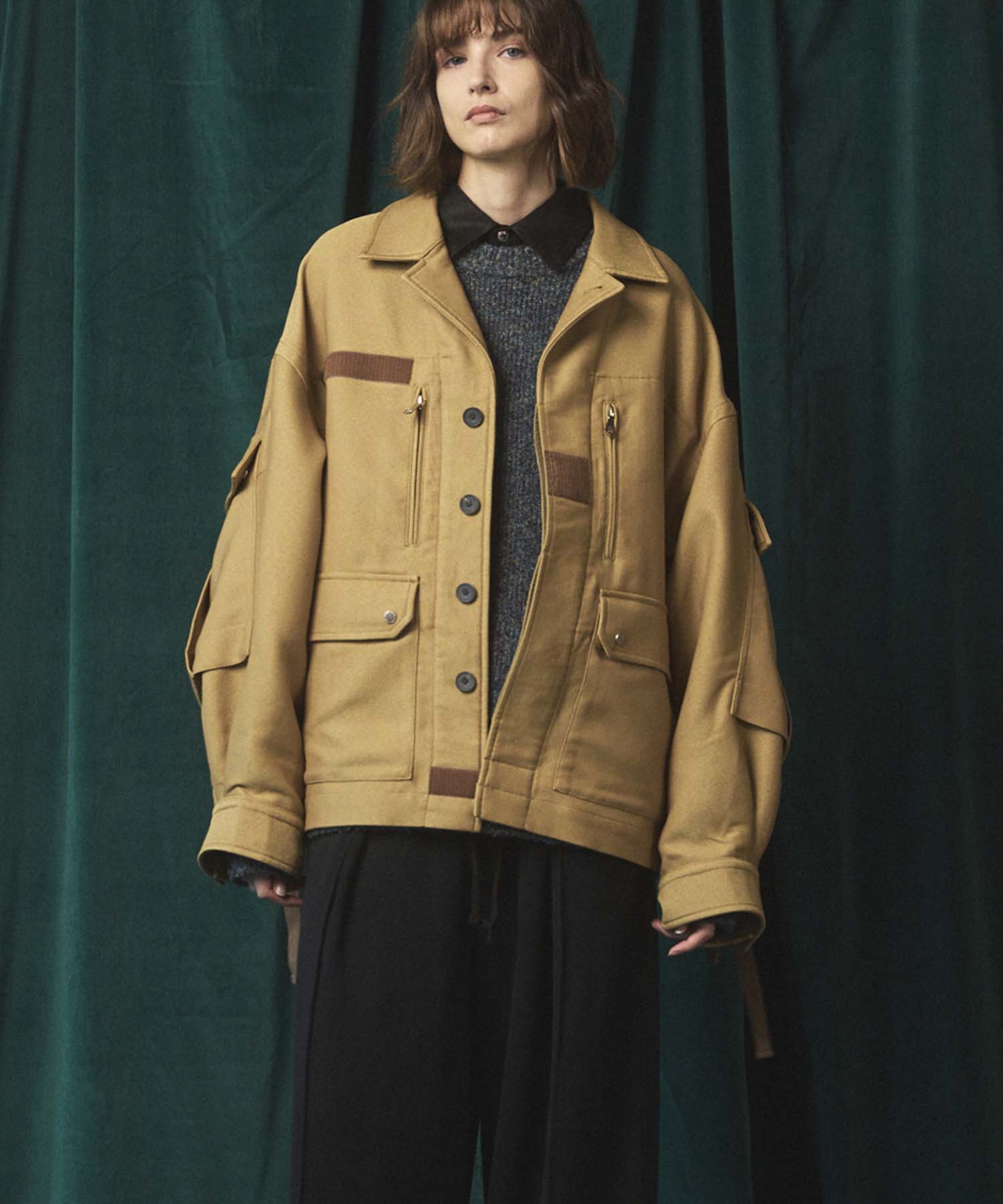 Prime-Over Cargo Big Poket Shirt Blouson