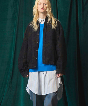 [Sale starts at 12:00 pm on Saturday, September 13th] [Italian Dead Stock Fabric] Prime-Over Curved Shirts Blouson