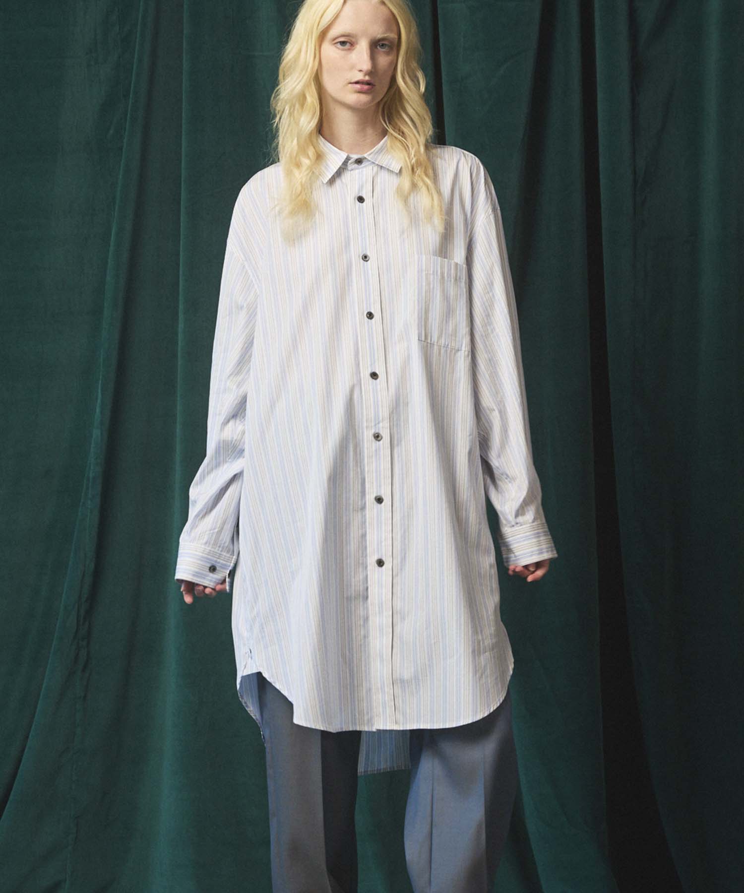 [Sales open at 12:00 on Saturday, September 13th] [Italian Dead Stock Fabric] Prime-Over Maxi Shirts Coat