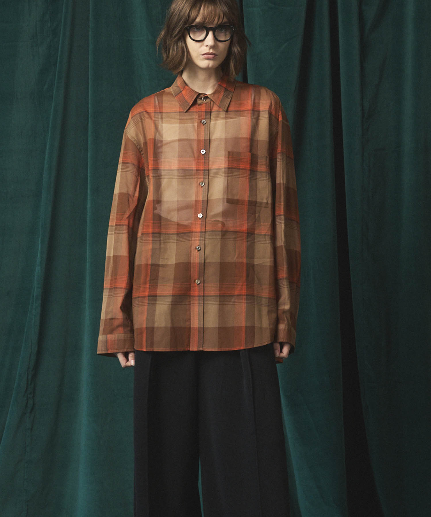 Prime-Over Cotton Organdy 일반 칼라 셔츠를 확인하십시오