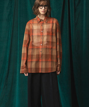 Prime-Over Cotton Organdy 일반 칼라 셔츠를 확인하십시오