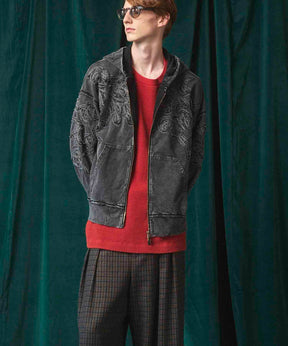 4 색 샹 브레이 세탁 가능한 양모 피크 라펠 더블 가슴 재킷