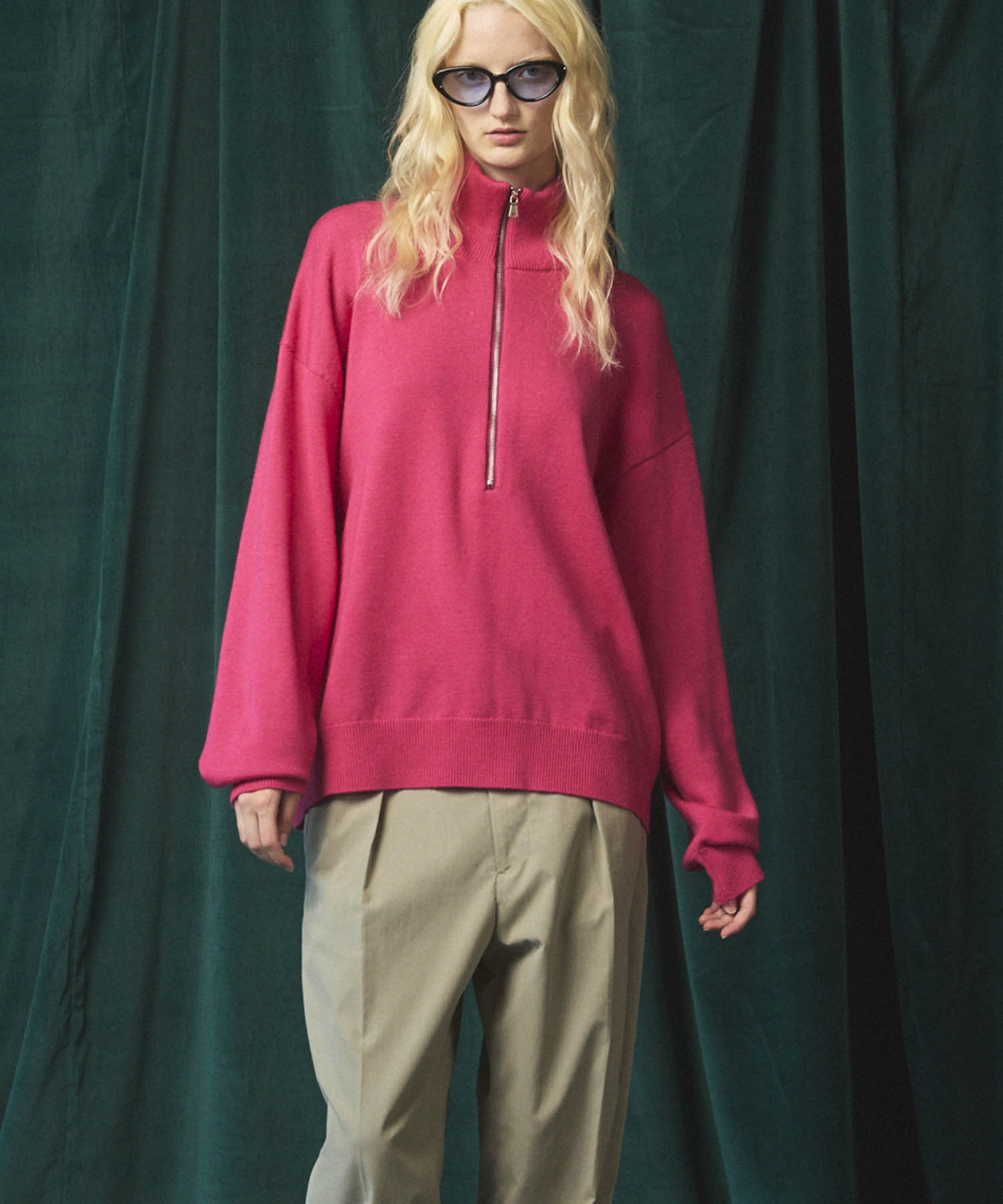 [25AW PRE-ORDER] Cashfeel Extra Fine Merino Wool Prime-Over Half Zip Knit Pullover