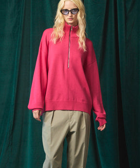 [25AW PRE-ORDER] Cashfeel Extra Fine Merino Wool Prime-Over Half Zip Knit Pullover