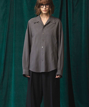 Radial Darts Prime-Over Open Collar Shirt