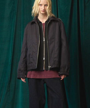 4 Colors Chambray Washable Wool Prime-Over Blouson