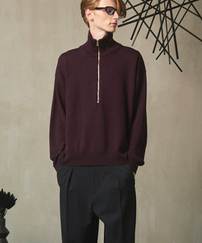 [25AW PRE-ORDER] Cashfeel Extra Fine Merino Wool Prime-Over Half Zip Knit Pullover