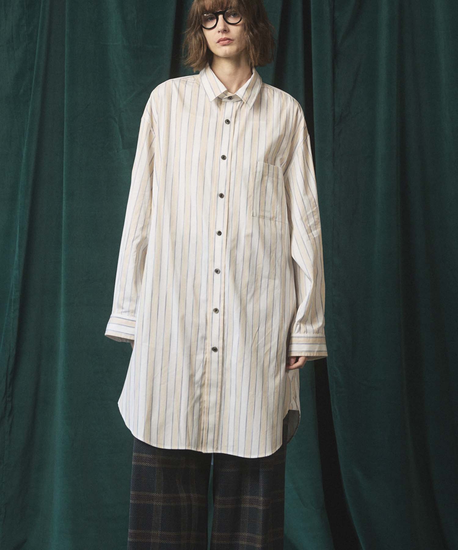 [Sales open at 12:00 on Saturday, September 13th] [Italian Dead Stock Fabric] Prime-Over Maxi Shirts Coat