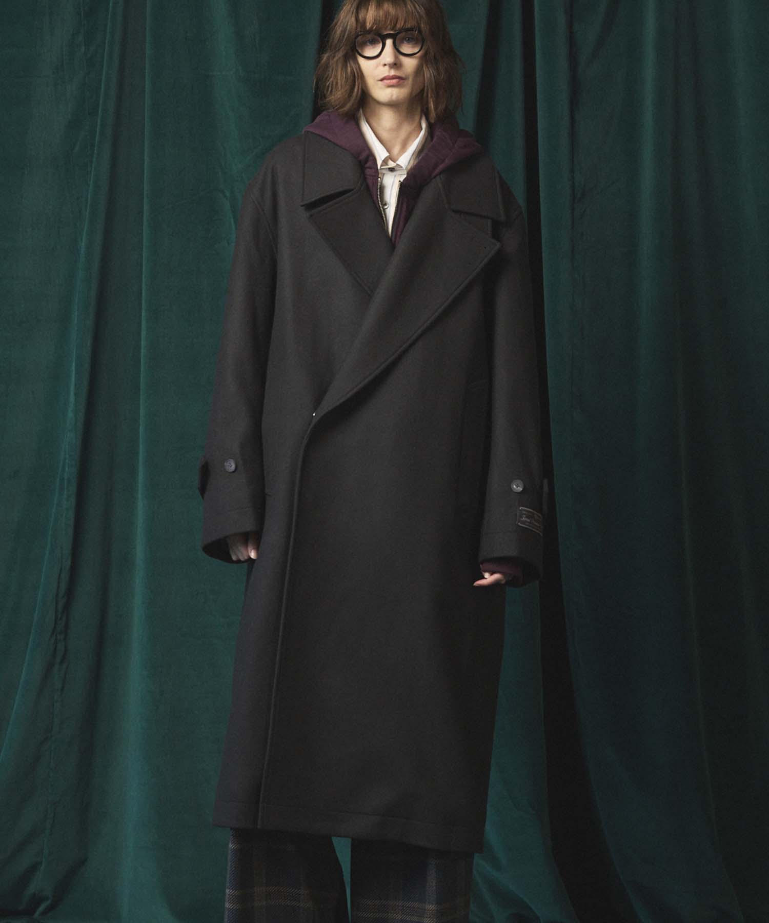 Super140s Prime-Over Melton Double Breasted Coat