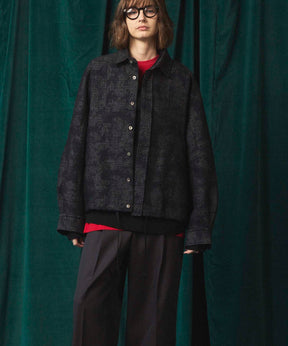 [Sale starts at 12:00 pm on Saturday, September 13th] [Italian Dead Stock Fabric] Prime-Over Curved Pocket Shirts Blouson