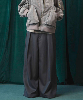 4 Colors Chambray Washable Wool Baggy Wide Pants