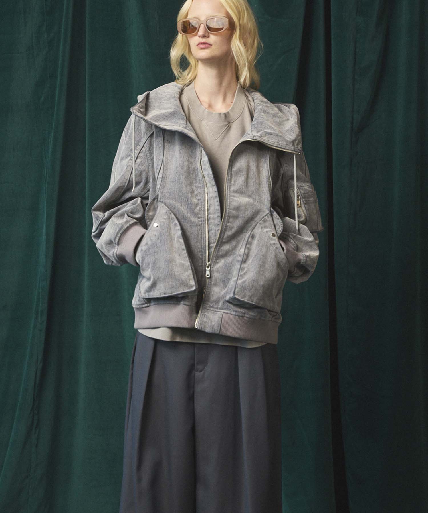 Different Material Docking Prime-Over Military Blouson