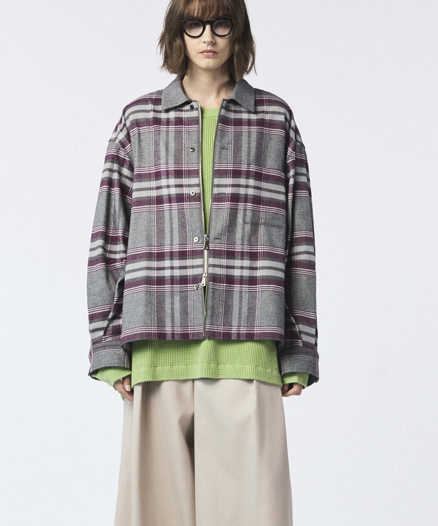 [Sales open at 12:00 on Saturday, September 13th] [Italian Dead Stock Fabric] Prime-Over 2way Zip Shirts