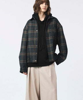 [Sale starts at 12:00 pm on Saturday, September 13th] [Italian Dead Stock Fabric] Prime-Over Curved Shirts Blouson