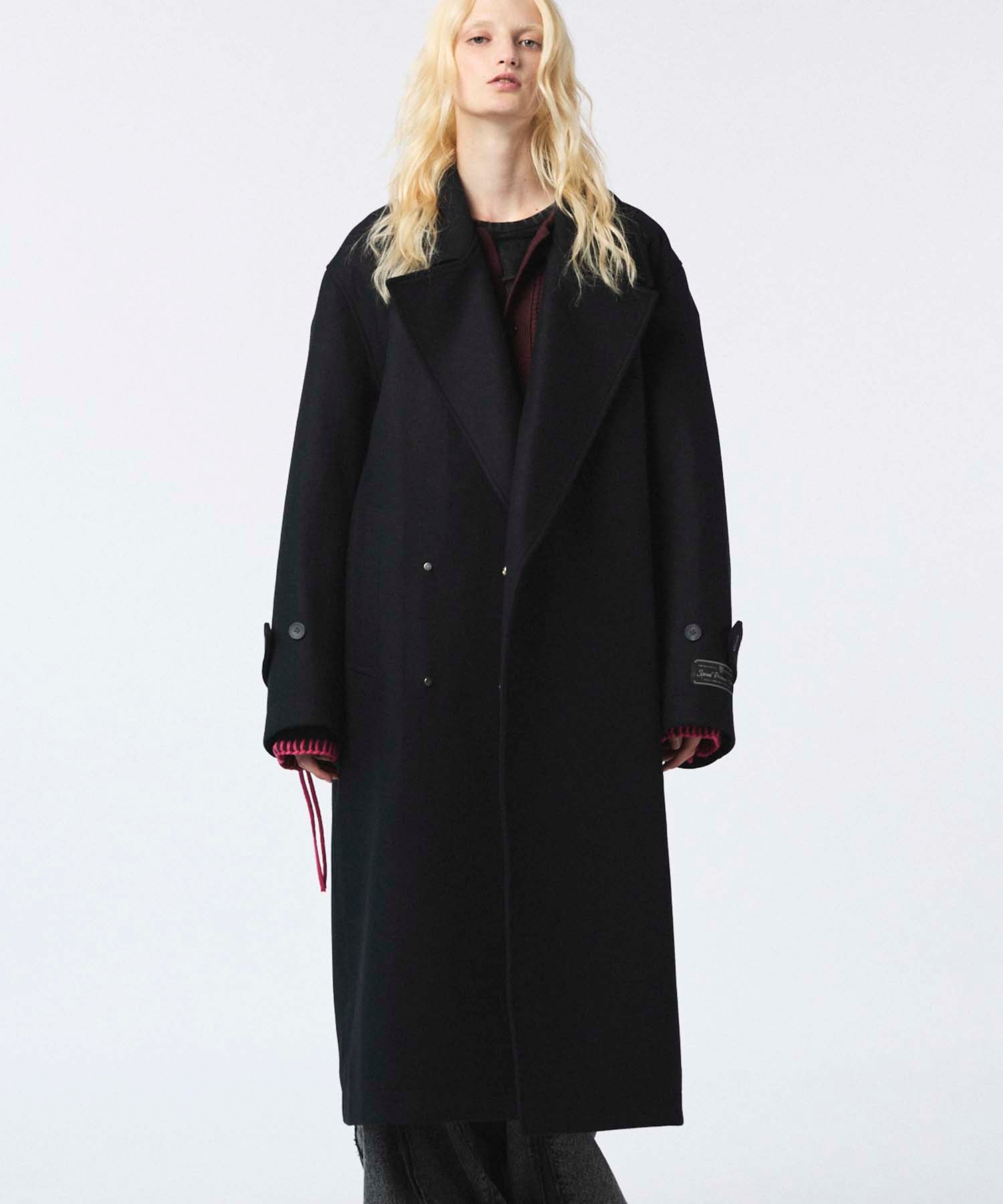 Super140s Prime-Over Melton Double Breasted Coat