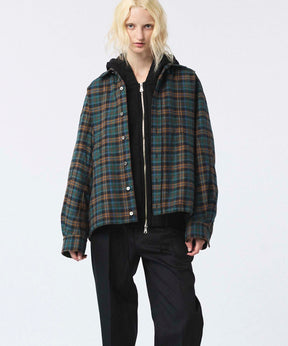 [Sale starts at 12:00 pm on Saturday, September 13th] [Italian Dead Stock Fabric] Prime-Over Curved Pocket Shirts Blouson