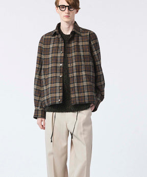 [Sale starts at 12:00 pm on Saturday, September 13th] [Italian Dead Stock Fabric] Prime-Over Curved Pocket Shirts Blouson