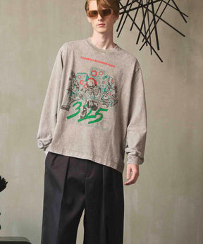 Artist Graphical Embroidery Prime-Over Crew Neck Long Sleeve T-Shirt