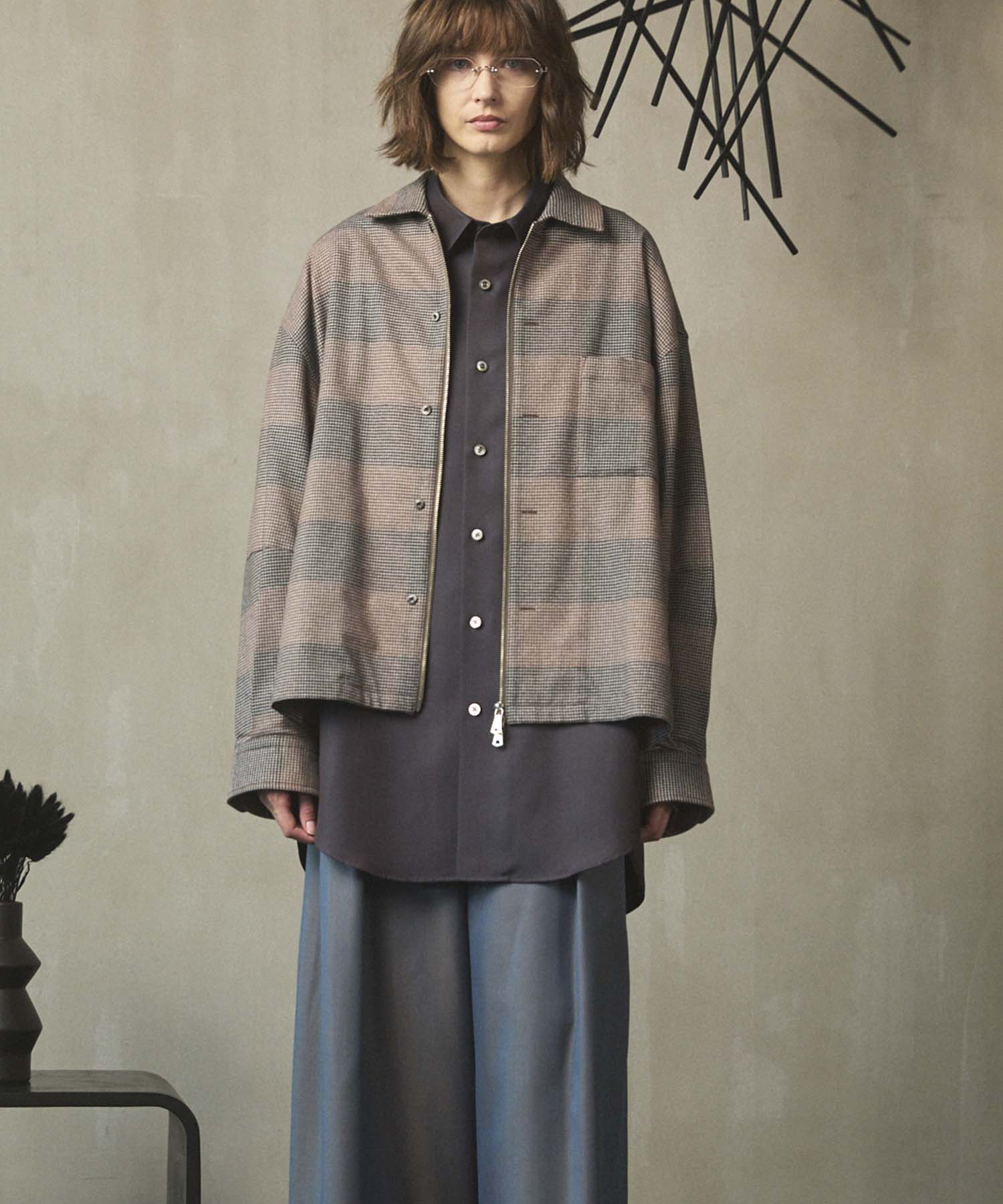 [Sales open at 12:00 on Saturday, September 13th] [Italian Dead Stock Fabric] Prime-Over 2way Zip Shirts