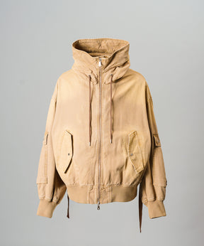 【26AW 預購】Cargo Pocket 鴨布料 Prime-Over 拉鏈連帽外套襯衫式夾克