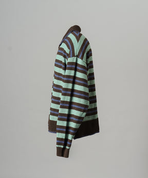 Airy Striped Gabardine Prime-Over Short-sleeved Shirt