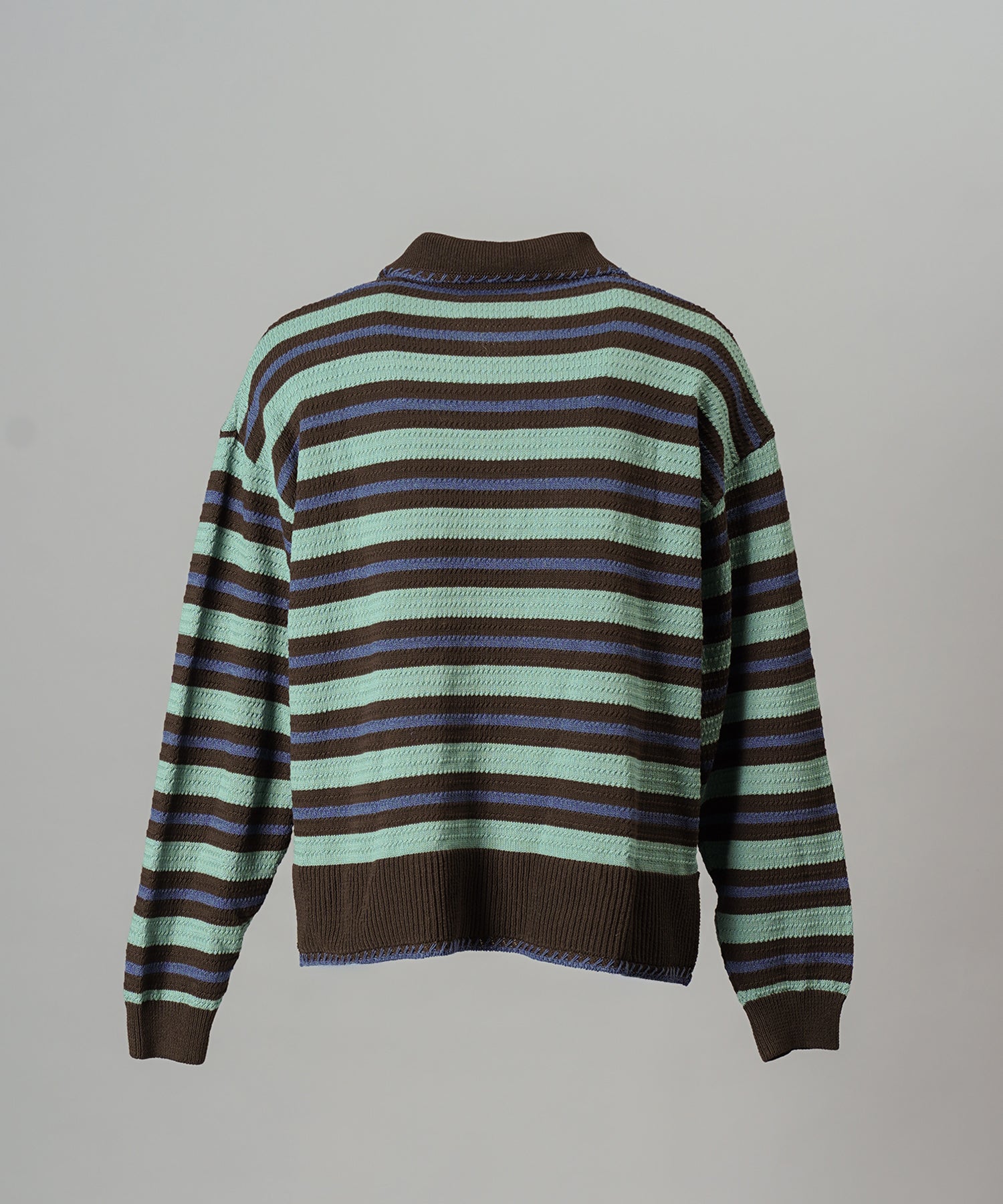 Airy Striped Gabardine Prime-Over Short-sleeved Shirt