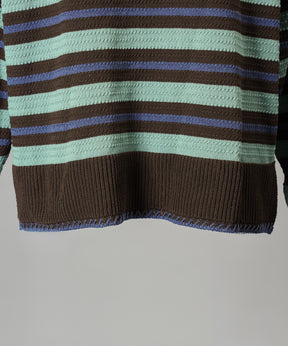 Airy Striped Gabardine Prime-Over Short-sleeved Shirt