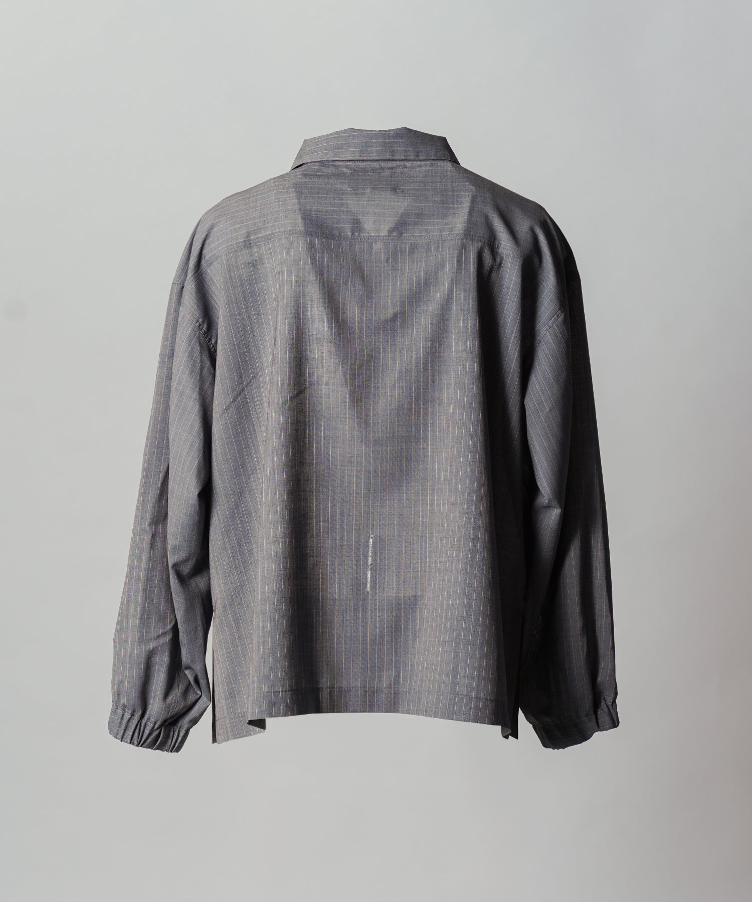 【26SS PRE-ORDER】T/W Sheer Stripe Prime-Over Half-Zip Pullover Shirt