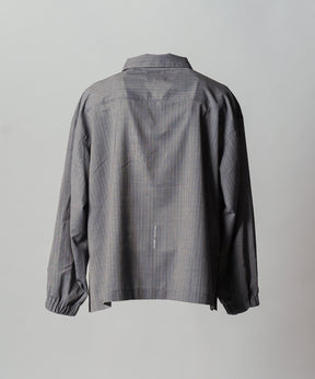 【26SS PRE-ORDER】T/W Sheer Stripe Prime-Over Half-Zip Pullover Shirt